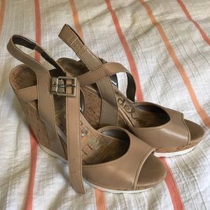 SAM EDELMAN Karina Wedge Sandal cork